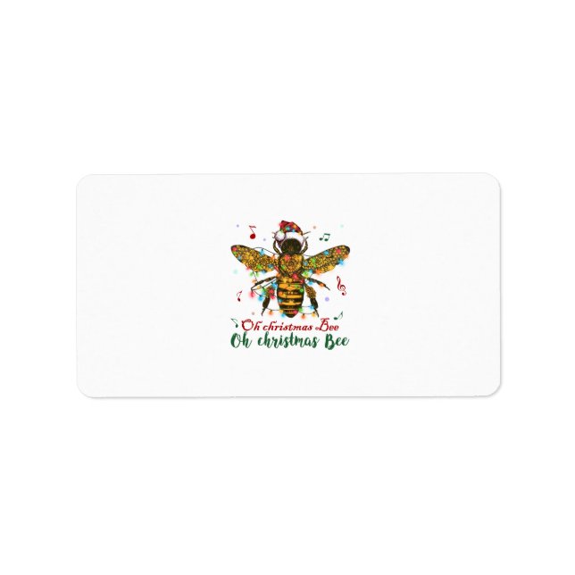 Oh Merry Christmas Bee Gifts Label (Front)