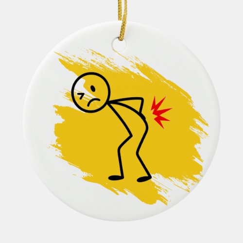 Oh My Back Pain Humor Custom Condition Ornament