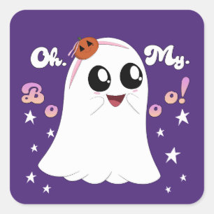 Oh. My. Boo! Square Sticker