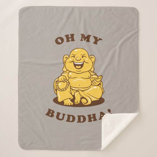 Oh My Buddha Sherpa Blanket