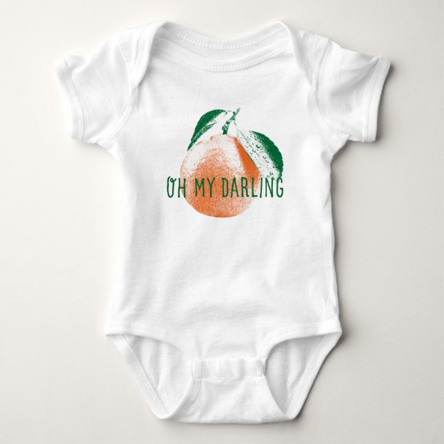 Oh My Darling Clementine Baby One-Piece Bodysuit (Front)