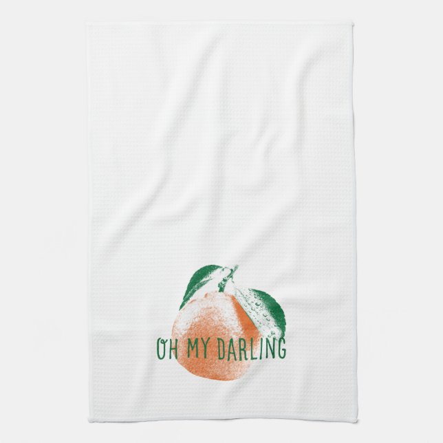 Oh My Darling Clementine Dishcloth Kitchen Towel (Vertical)