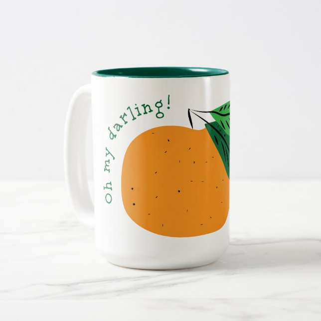 Oh my darling Clementine! Two-Tone Coffee Mug (Front Left)