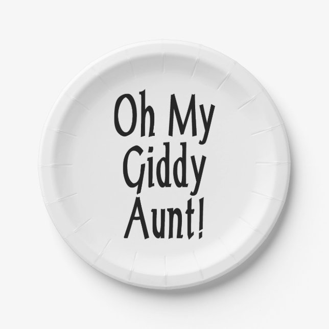 Oh My Giddy Aunt! Paper Plates (Front)
