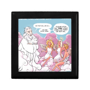Oh My God (OMG) Angels Text Funny Jewelry Box
