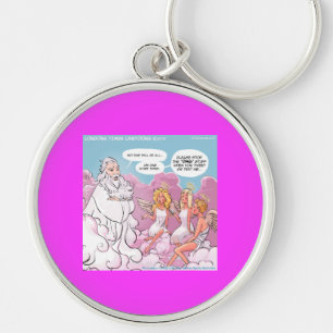 Oh My God (OMG) Angels Text Funny Keychain