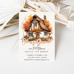 Oh My Gourd Autumn Pumpkin Housewarming Party Invitation