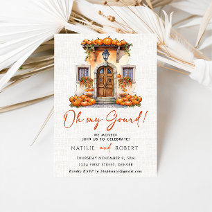 Oh My Gourd Autumn Pumpkin Housewarming Party Invitation