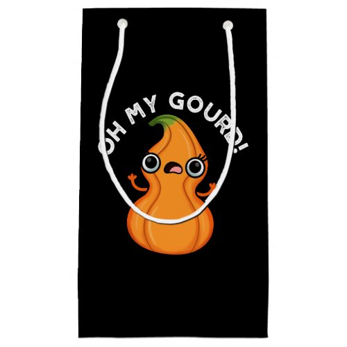 Oh My Gourd Funny Veggie Pun Dark BG Small Gift Bag