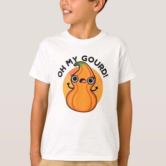 Oh My Gourd Funny Veggie Pun  T-Shirt (Front)