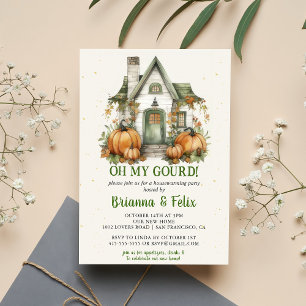 Oh My Gourd! Housewarming Halloween Party Invitation