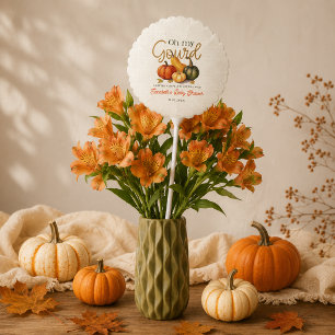Oh My Gourd Little Pumpkin Baby Shower Balloon