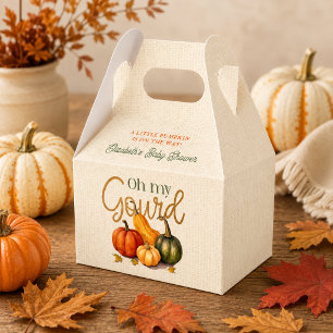 Oh My Gourd Little Pumpkin Baby Shower Favor Boxes
