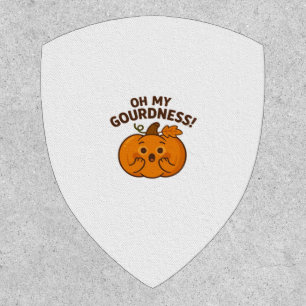 Oh My Gourdness! – Surprised Pumpkin Kawaii Art Cl Patch