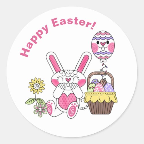 Oh My Its Easter Easter Classic Round Sticker