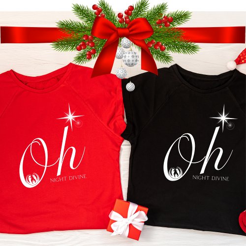 Oh Night Divine Christian Christmas Song Jesus  T_Shirt
