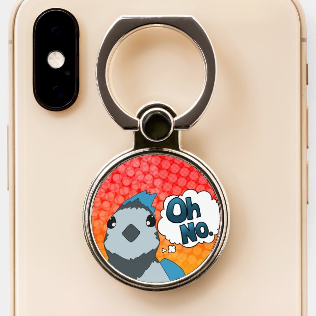Oh No Bird Phone Ring Stand (Close Up)