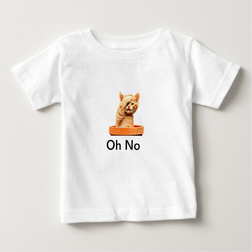 Oh No Cutest Cat T_Shirt Cloth For 12 Months BABY