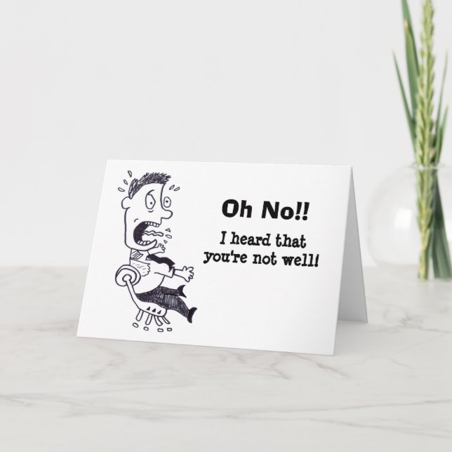 Oh No Get Well Soon Card (Front)