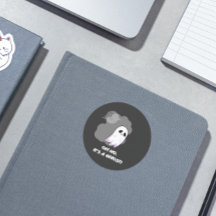 Oh no, it's a ghost! Cute funny black Halloween