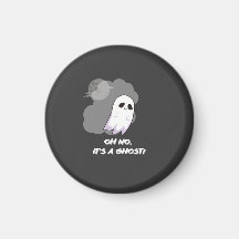 Oh no, it's a ghost! Cute funny black Halloween