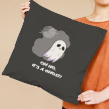 Oh no, it's a ghost! Cute funny black Halloween