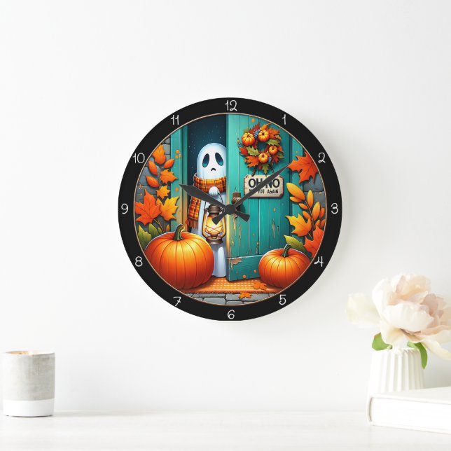 Oh No Not You Again Ghost Large Clock (Home)