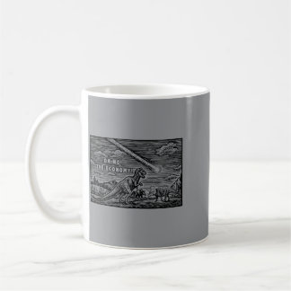 Oh No The Economy Funny Dinosaur Meteor Pun Meme Coffee Mug