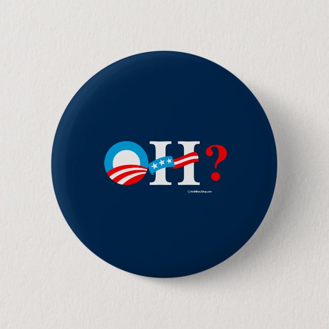 OH - Obama then Hillary - Anti Hillary png white - Pinback Button (Front)