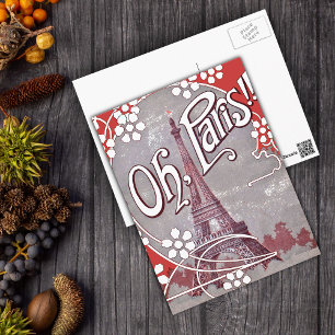 Oh Paris Eiffel Tower Postcard