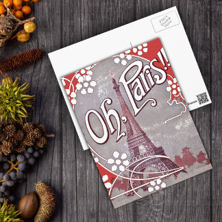 Oh Paris Eiffel Tower Postcard