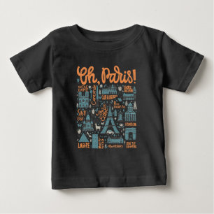 Oh, Paris! Town Typography Baby T-Shirt
