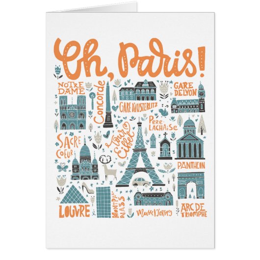 Oh, Paris! | Town Typography Cards (Front)