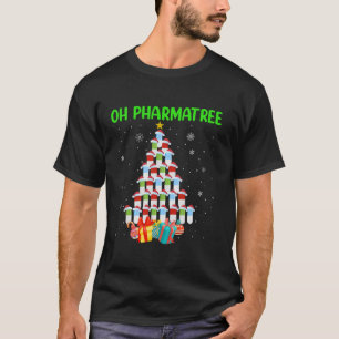 Oh Pharmatree Pharmacist Pharmacy Pills Christmas T-Shirt