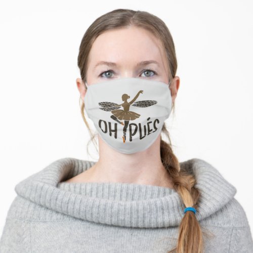 Oh Plies Ballet Dancer Print Adult Cloth Face Mask