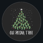 Oh Podiatree Funny Tree Foot Christmas Staff Squad Classic Round Sticker<br><div class="desc">Oh Podiatree Funny Tree Foot Christmas Staff Squad Xmas Tree</div>