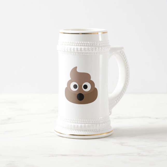 Oh Poo Emoji Beer Stein (Front Right)