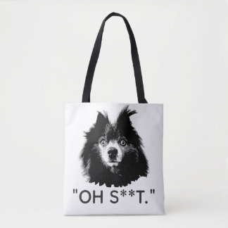 "OH S**T" Funny Pom Tote Bag