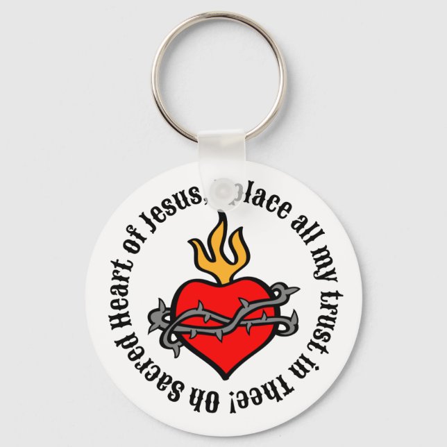 Oh Sacred Heart of Jesus.... Keychain (Front)