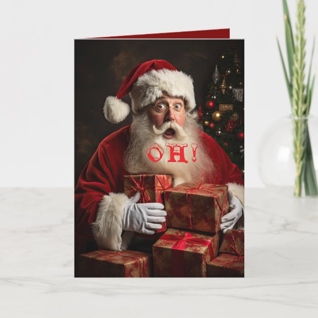 OH! SANTA'S LIST GRANDSON CHRISTMAS CARD (Front)