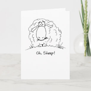 Oh, Sheep! Cartoon Belated Birthday Card