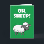 Oh, Sheep! You're 65! Funny 65th Birthday Card<br><div class="desc">Oh,  Sheep! You're 65! Funny 65th Birthday Card. A great greeting card for someone turning sixty five. This cartoon sheep is perfect for a farmer,  sheep lover or anyone with a sense of humor. A cute cartoon lamb on a green background. A funny ewe drawing.</div>