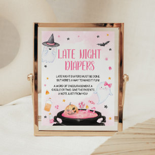 Oh Sheet Ghoul Halloween Late Night Diapers Poster