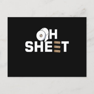 Oh Sheet Toilet Paper Toilet Postcard