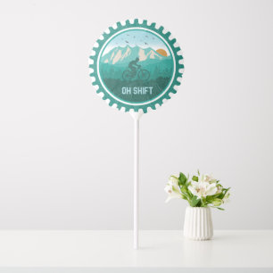 Oh Shift Retro Mountain Bike Vintage MTB Cycling Balloon