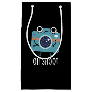 Oh Shoot Funny Photographer Camera Pun Dark BG Small Gift Bag