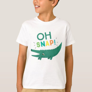 Oh Snap Alligator Crocodile Birthday Kids T-shirt
