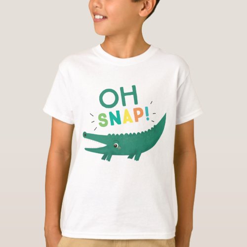 Oh Snap Alligator Crocodile Birthday Kids T_shirt