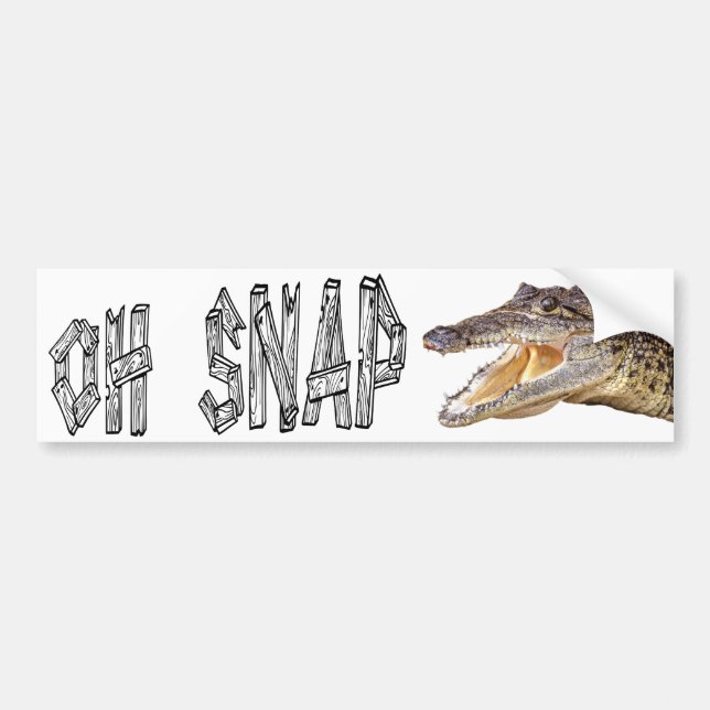 OH SNAP - Angry Gator Bumper Sticker (Front)
