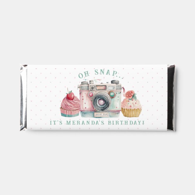 Oh Snap | Camera Birthday Hershey Bar Favors (Front)